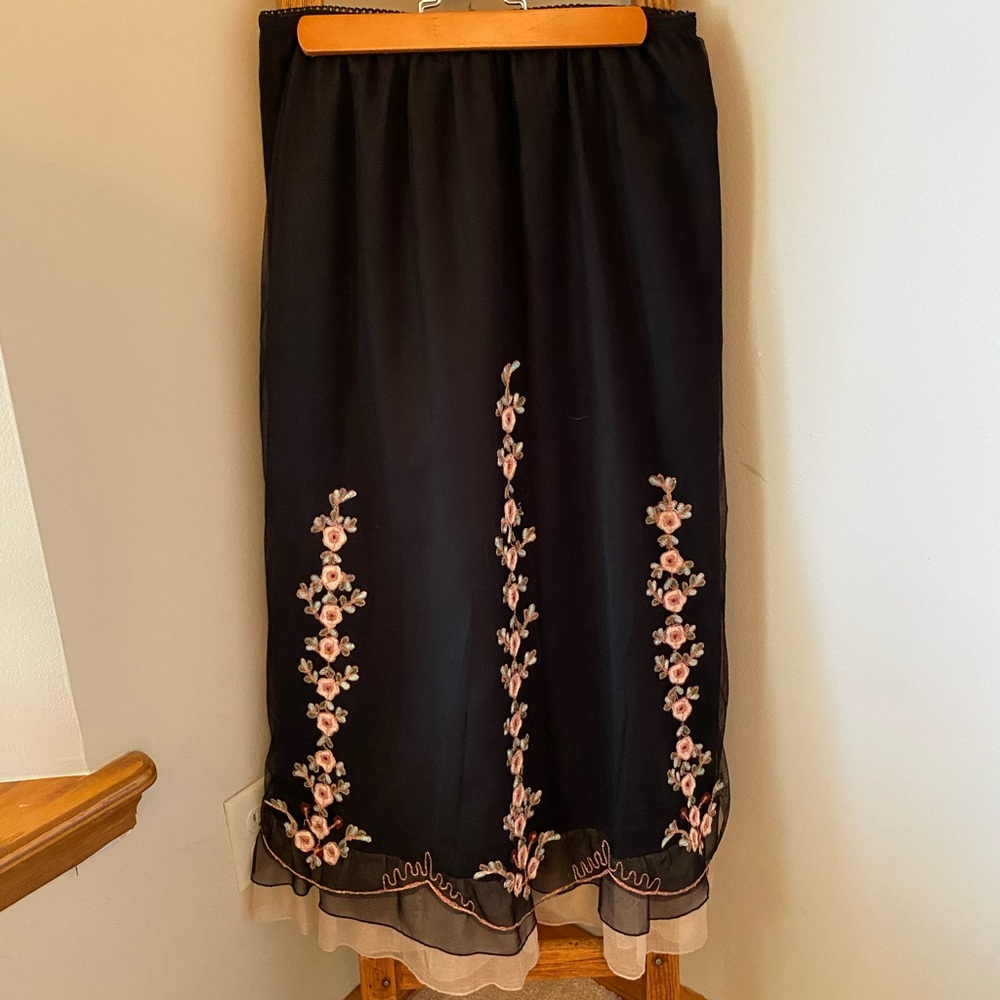 Embroidered whimsical skirt